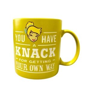 Disney Tinker Bell Coffee Mug Cup Green & White 16oz Graphic Knack Text